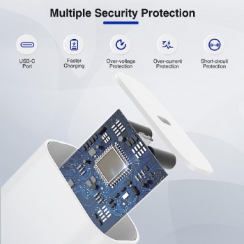 20W USB-C Power Adapter And USB C TO USB C CABLE